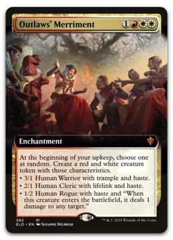 Outlaws' Merriment (Extended Art) #382 (NM) Throne of Eldraine ELD Magic MTG - Image 1