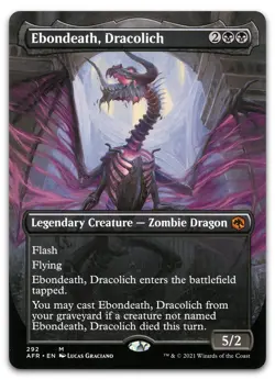 Ebondeath, Dracolich (Borderless) #292 (NM) Forgotten Realms AFR Magic MTG - Image 1