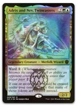 Adrix and Nev, Twincasters (Display Commander) - Thick Stock (Foil) NM Commander - Image 1