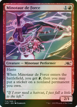MTG Minotaur de Force Foil ** Unfinity ** English (NM) - Image 1