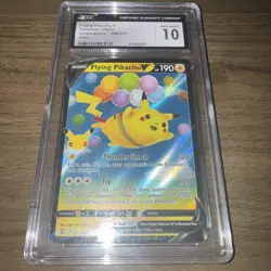 Pokemon Flying Pikachu V Celebrations Holo Card CGC 10 Gem Mint 006/025 TCG - Image 1