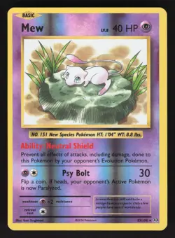 Mew 53/108 Reverse Holo Pokemon TCG XY - Evolutions NM - Image 1