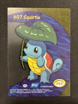 Topps Pokemon 2000 Squirtle #07 Clear Card PC4 TV Animation Edition NM/LP - Image 2