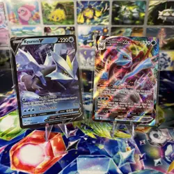 Pokemon Kyurem V&VMAX 048&049/196 Lost Origin Ultra Rare Full Art Cards NM - Image 1