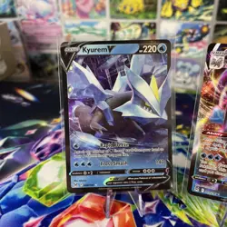 Pokemon Kyurem V&VMAX 048&049/196 Lost Origin Ultra Rare Full Art Cards NM - Image 2