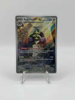 Pokemon Aegislash 210/182 IR SV04 Paradox Rift Holo 150 HP 120 Attack - Image 1