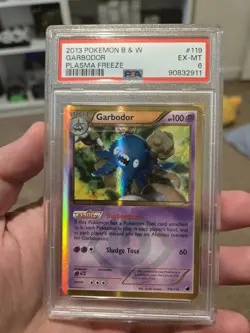 2013 POKEMON PLASMA FREEZE GARBODOR #119 SECRET RARE PSA 6 - Image 1