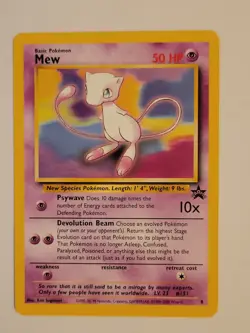 1999 Mew #8 Black Star Promo Rare Vintage Pokemon Card - NM/M - Image 1