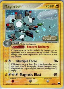 Magneton 22/92 Reverse Holo Legend Maker - Pokemon Card - NM - Image 1