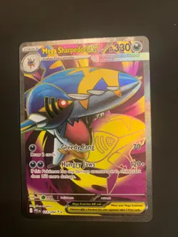 2025 Pokemon Phantasmal Flames Mega Sharpedo EX 113/094 NM - Image 1