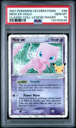 PSA 10 - Pokemon Mew EX 25th Anniversary Celebration TCG Card 88/92 NEW CERT - Image 1