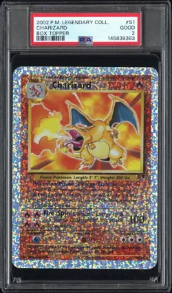 2002 POKEMON LEGEND COLL BOX TOPPER #S1 CHARIZARD PSA 2 - Image 1