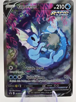 Vaporeon V SWSH181 (Near Mint) Black Star Promo Alternate Art Pokemon - Image 1