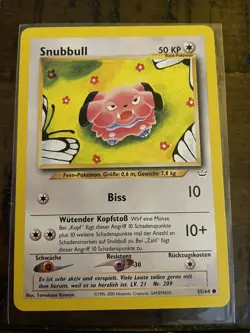 Pokemon TCG Snubbull Neo Revelation 55/64 Common GERMAN NM - Image 1