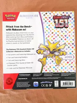 NEW SEALED - POKEMON TCG BOX - SCARLET VIOLET - 151 ALAKAZAM EX COLLECTION - Image 2