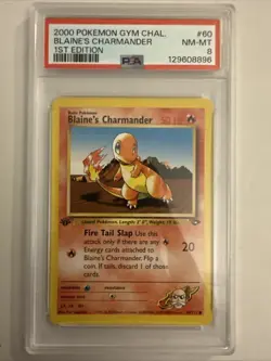 2000 Pokemon Gym Challenge 1st Edition Blaine's Charmander #60/132 PSA 8 - Image 1