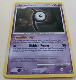 Pokemon - Unown [P] 33/100 - DP Majestic Dawn - RARE - Vintage 2008 - LP - Image 2