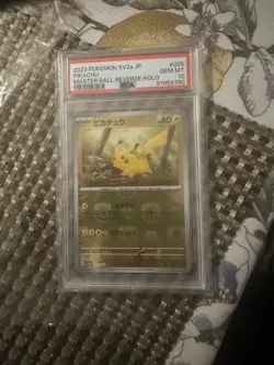 POKEMON JAPANESE SV2a-POKEMON 151 #025 PIKACHU MASTER BALL REVERSE HOLO PSA 10 - Image 1