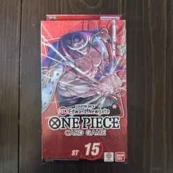 ONE PIECE TCG Edward Newgate (RED) STARTER DECK (ST-15) Sealed With PRB Pack! - Image 1