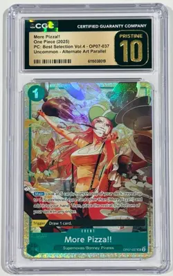2025 One Piece Jewelry Bonney OP07-037 More Pizza!! CGC 10 Pristine Premium Best - Image 1
