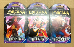 Disney Lorcana TCG Rise Of The Floodborn Factory Sealed Blister Booster Packs x3 - Image 2