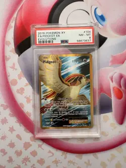 Pokemon TCG XY Evolutions Pidgeot EX 104/108 Full Art Ultra Rare Psa 8 - Image 1