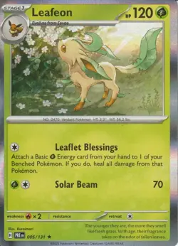POKEMON - LEAFEON - 005/131 - PRISMATIC EVOLUTIONS - HOLO - Image 1