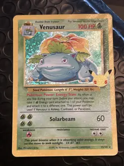 Pokemon Venusaur 15/102 Celebrations: Classic Collection Holo - Image 1