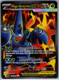 Mega Heracross ex 108/094 ME02: Phantasmal Flames - Pokemon Card - NM - Image 1