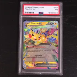 Pikachu ex 057 Pokemon Surging Sparks PSA 7 - Image 1
