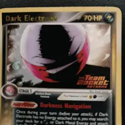 2004 Pokemon Dark Electrode-4/109-EX Team Rocket Returns-Stamped-Reverse Holo-NM - Image 2