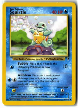 Squirtle ⭐ 95/110 Common Legendary Collection 2002 Pokemon NM/LP - Image 1