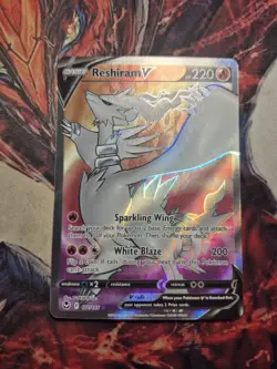 Reshiram V (Full Art) 172/195 Pokemon Swsh12: Silver Tempest Holo Near Mint NM - Image 1