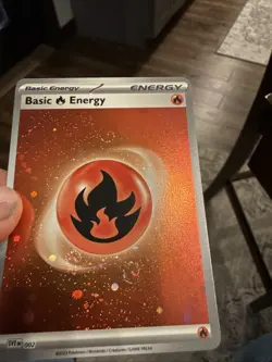 HD FOIL Triple Swirl Cosmos Holo Fire Energy SVE 002 - NM RARE SV 151 Pokemon - Image 2