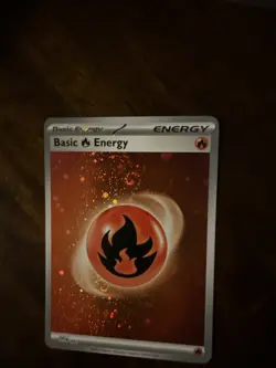 HD FOIL Triple Swirl Cosmos Holo Fire Energy SVE 002 - NM RARE SV 151 Pokemon - Image 3
