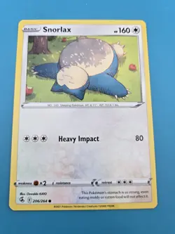Pokemon TCG - Snorlax - 206/264 - Fusion Strike NM - Image 1