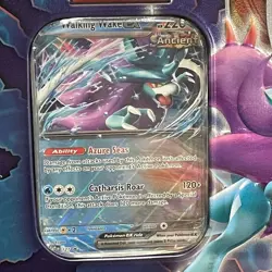 Pokemon TCG Paradox Clash Tin Walking Wake ex with 5 Booster Packs, Dented Tin - Image 2