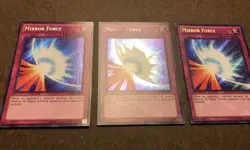 Yugioh - 3x Mirror Force LCYW-EN091 & LCJW-EN130 - Secret Rare - LP - Image 3