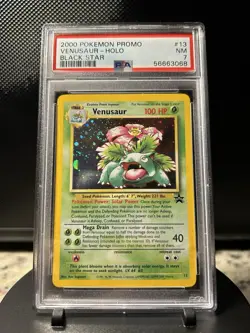 Pokemon Venusaur Black Star Promo Holo #13 PSA 7 2000 (Swirl) - Image 1