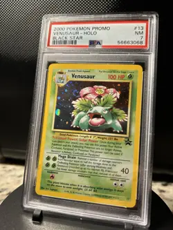 Pokemon Venusaur Black Star Promo Holo #13 PSA 7 2000 (Swirl) - Image 2