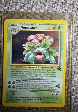 Venusaur Holo Promo #13 WOTC Black Star Pokemon Card 1999 NM Vintage Wizards - Image 1