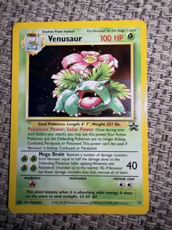 Venusaur Holo Promo #13 WOTC Black Star Pokemon Card 1999 NM Vintage Wizards - Image 3