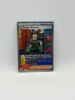 Pokemon TCG Lt. Surge's Bargain Trainer Mega Evolution SIR 185/132 - NM - Image 1