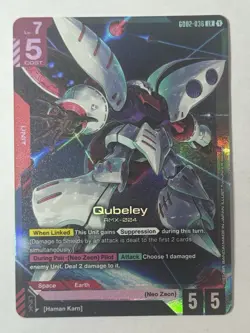 Qubeley - GD02-036 LR Gundam Card Game - Near Mint/Mint - Image 1