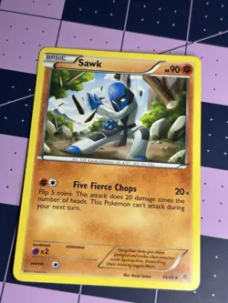 Pokemon TCG Sawk Black & White Emerging Powers Card 59/98 Regular Uncommon Card - Image 1