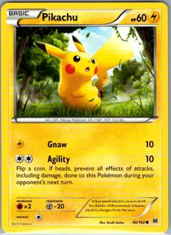 Pikachu 48/162 Non Holo XY - BREAKthrough - Pokemon Card - NM - Image 1