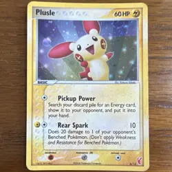 Plusle EX Trainer Kit 2 Plusle & Minun Holo Card 6/12 Basic 60HP English - Image 1