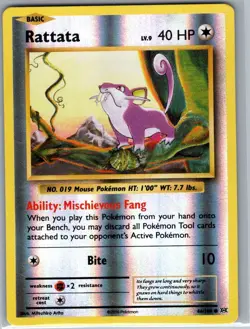 Rattata 66/108 Reverse Holo XY - Evolutions - Pokemon Card - NM - Image 1