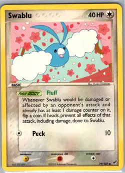 Swablu 79/107 Non Holo Deoxys - Pokemon Card - NM - Image 1