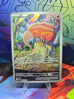 Pokemon TCG Heatmor Illustration Rare Card #104/086 SV White Flare - Image 1